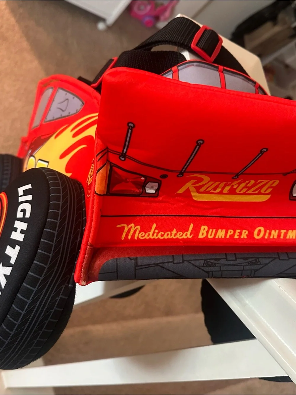 Disney Lightning McQueen Red and Yellow Kids Costume - Picture 5 of 6